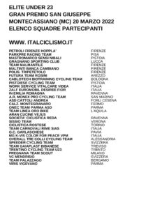 thumbnail of U23 GP SAN GIUSEPPE 2022 SQUADRE PARTECIPANTI